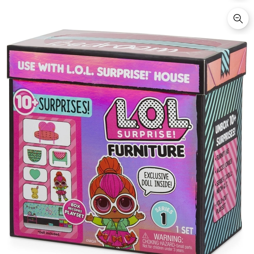 L.O.L. Surprise! Furniture Box Bedroom with Exclusive Doll